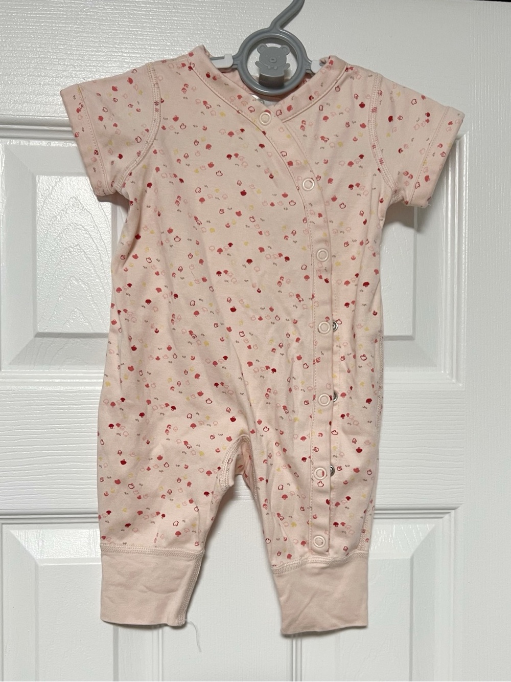 Hanna Andersson mushroom print baby romper 50 0-3 months